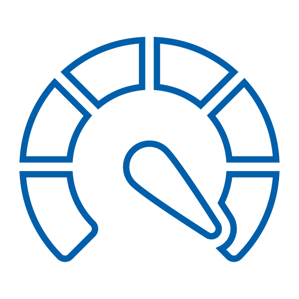 Icon drawing of a gauge